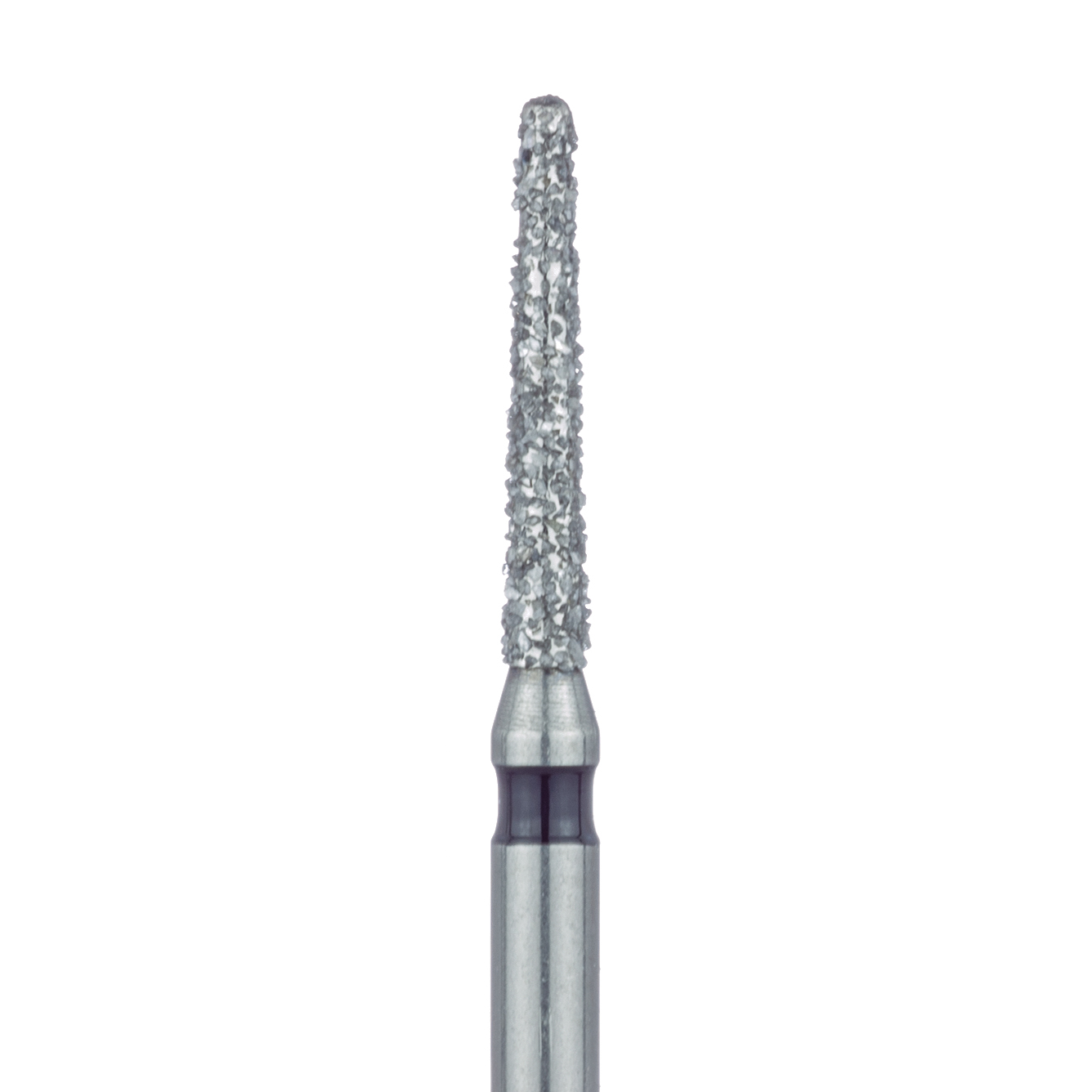 847H-014-FG Long Tapered Flat End Diamond Bur, 1.4mm Ø, Super Coarse, FG