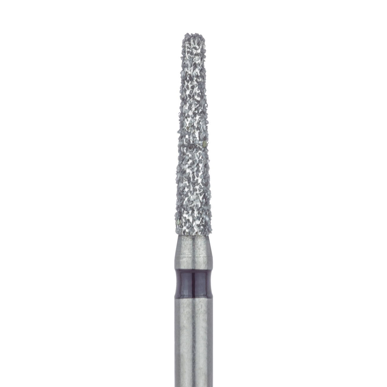 847RH-016-FG Long Tapered Round Edge Diamond Bur, 1.6mm Ø, Super Coarse, 0.9mm Tip Ø, FG