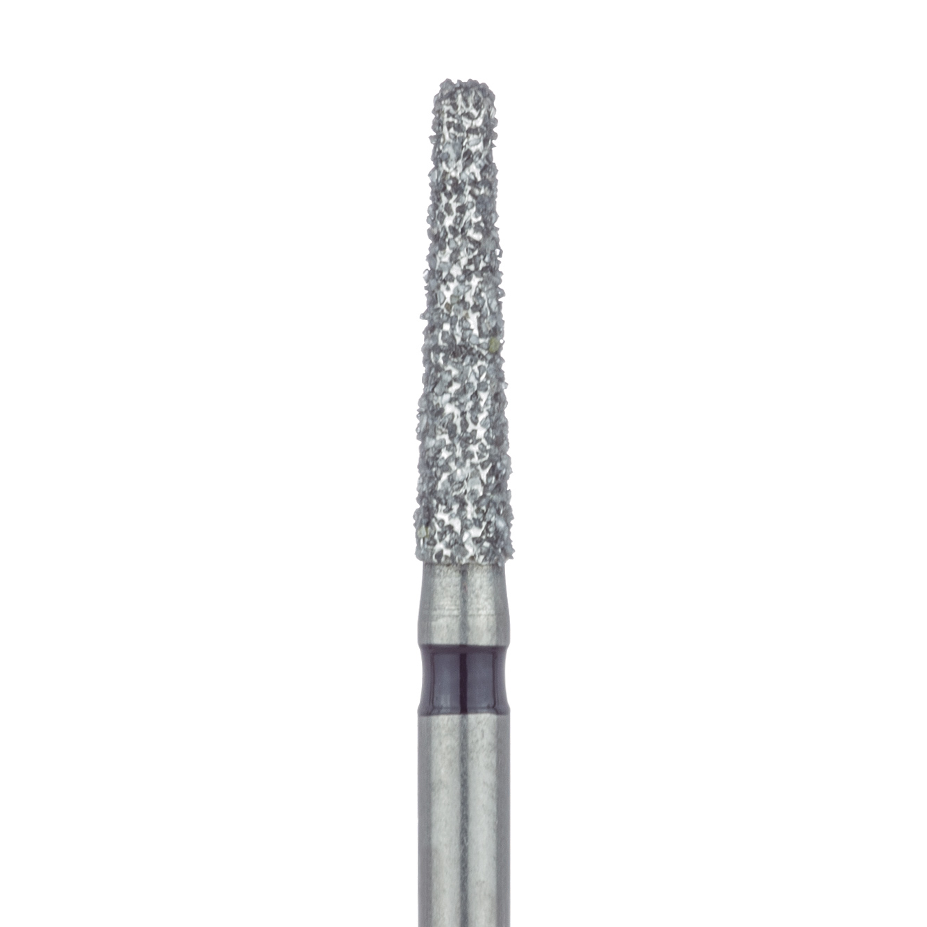 847RH-018-FG Long Tapered Round Edge Diamond Bur, 1.8mm Ø, Super Coarse, 1.4mm Tip Ø, FG