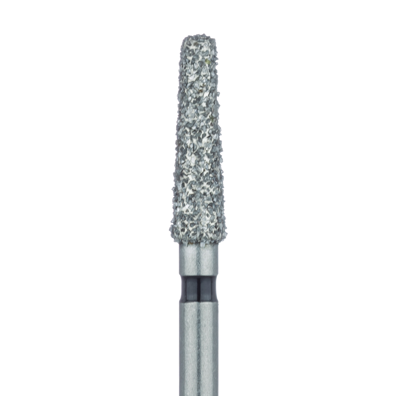 847RH-023-FG Long Tapered Round Edge Diamond Bur, 2.3mm Ø, Super Coarse, 1.6mm Tip Ø, FG