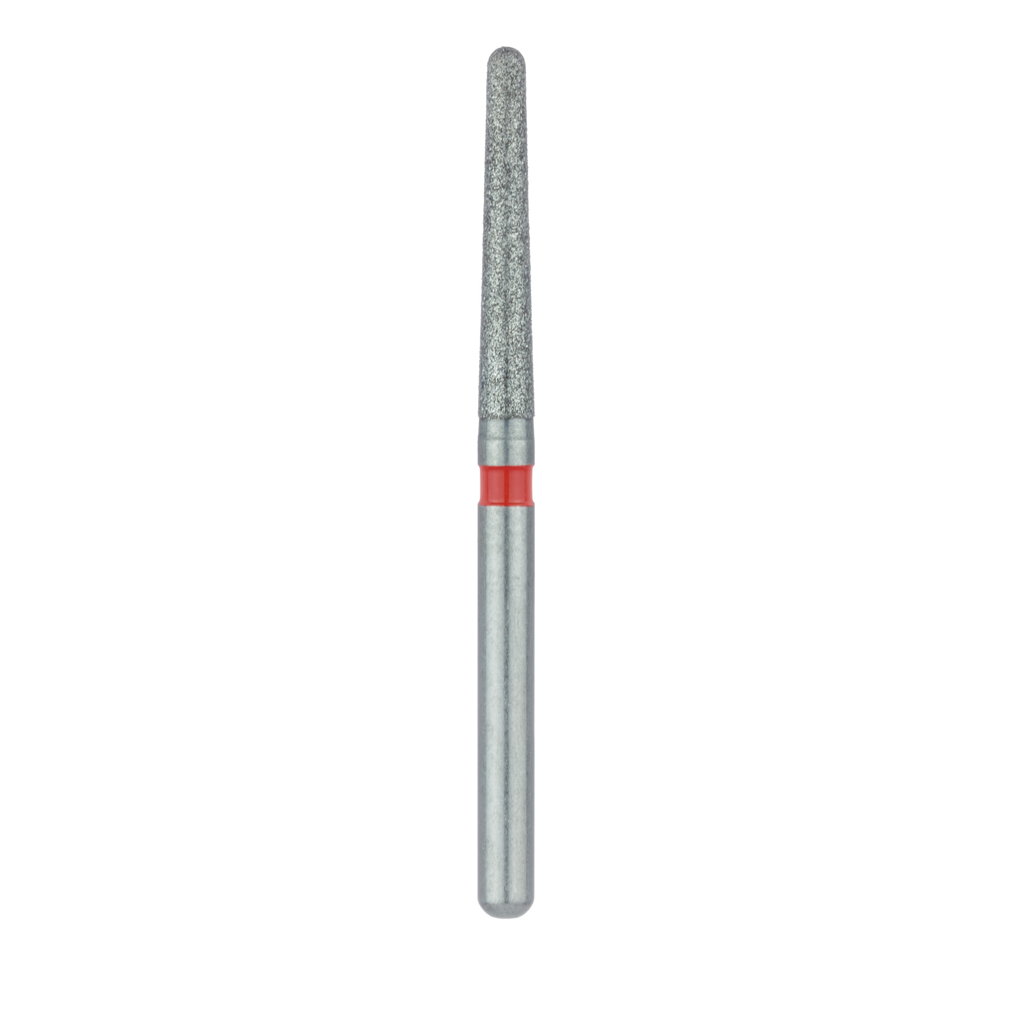 1116.10F Single-Use Diamond Bur, Sterile, 25 Pack, 1.6mm Ø, Tapered, Round End, 10mm Working Length, Fine, FG