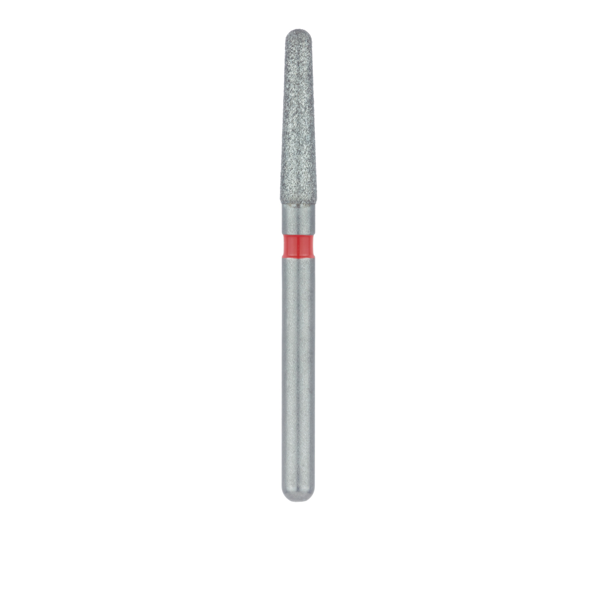 1118.7F Single-Use Diamond Bur, Sterile, 25 Pack, 1.8mm Ø, Tapered, Round End, 7mm Working Length, Fine, FG