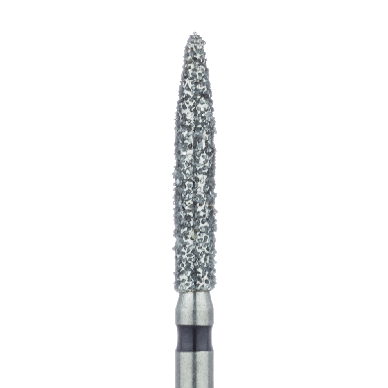 863H-018-FG Long Flame Diamond Bur, 1.8mm Ø, Super Coarse, FG