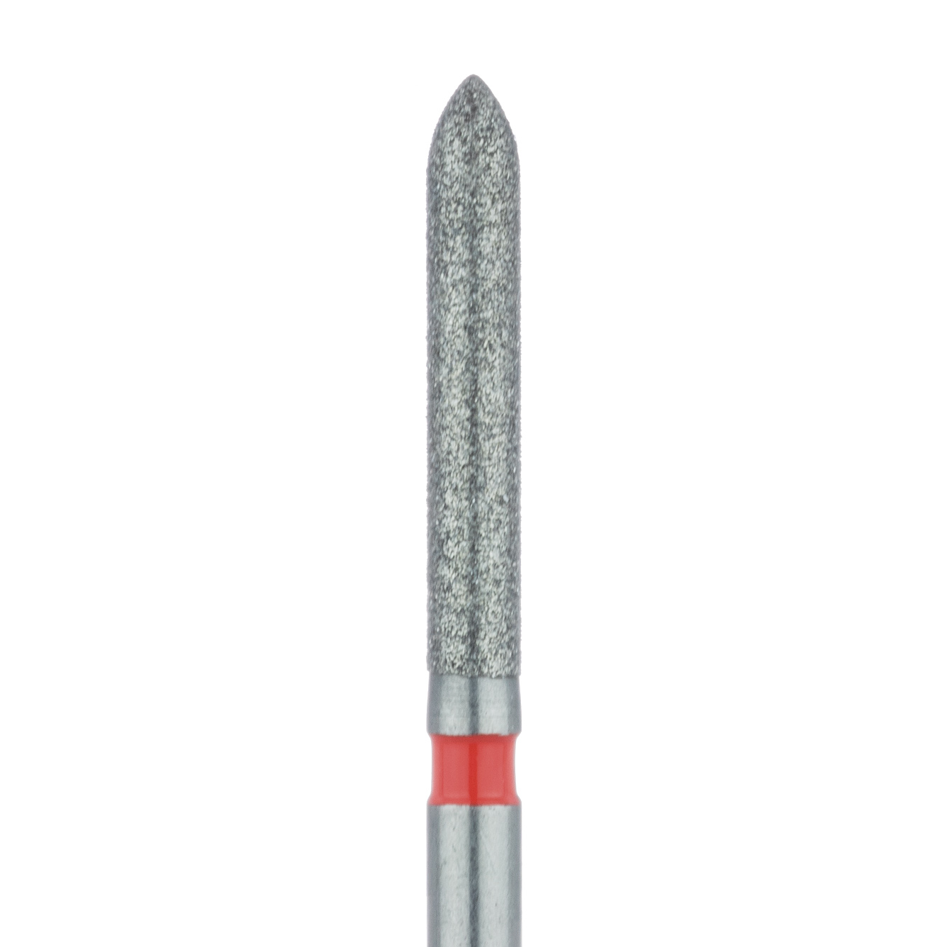 869F-016-FG Long Torpedo Diamond Bur, Beveled Tip, 1.6mm Ø, Fine, FG