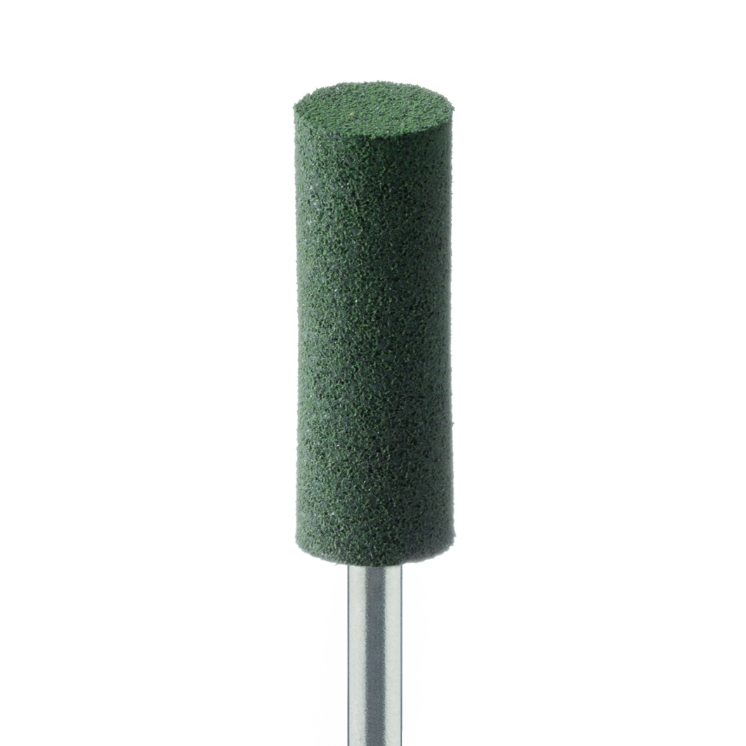 9571V-065-HP-GRN Polisher, For Acrylics, Green, Cylinder, 6.5mm Ø, Pre-Polishing (Coarse), HP