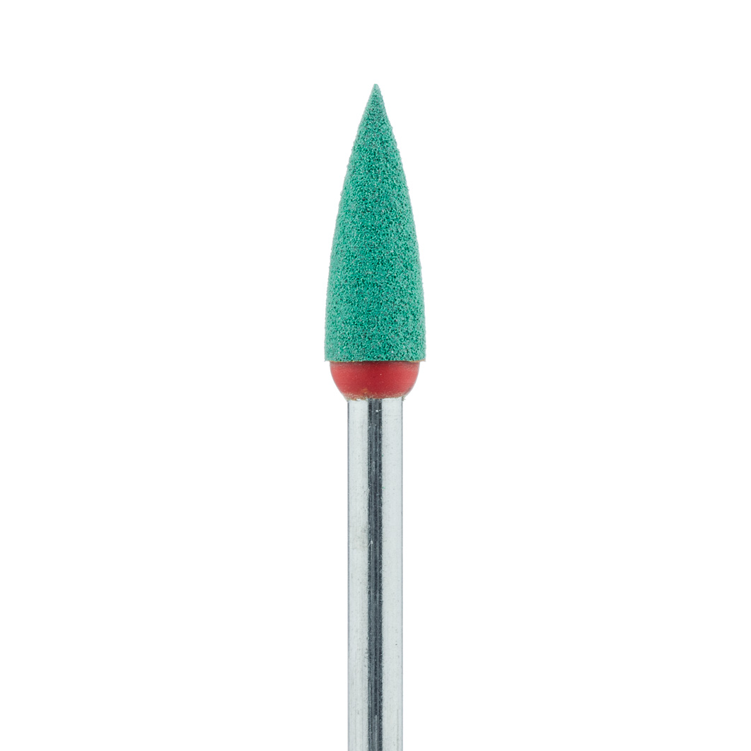 9742G-040-HP-GR / O Polisher, Diamond Impregnated, For Porcelain, Green / Orange, Point, 4mm Ø, Pre-Polishing (Coarse), HP