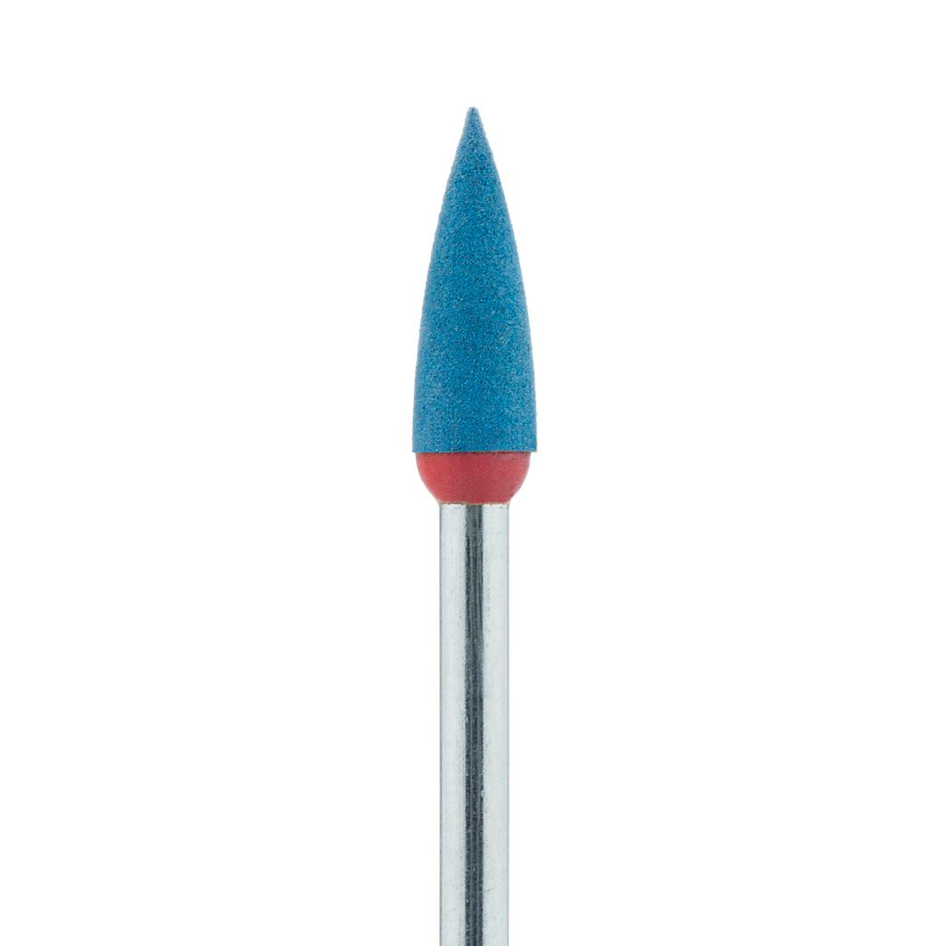 9742M-040-HP-BL / O Polisher, Diamond Impregnated, For Porcelain, Blue / Orange, Point, 4mm Ø, Polishing (Medium), HP