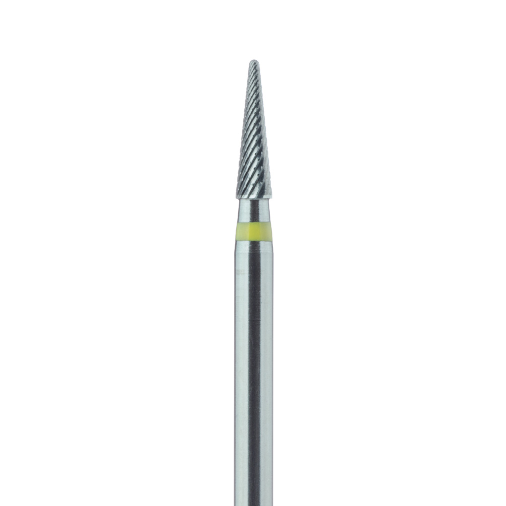 HM138EX-023-HP Laboratory Carbide Bur, Extra Fine, Cross Cut, Round End Taper 2.3mm HP