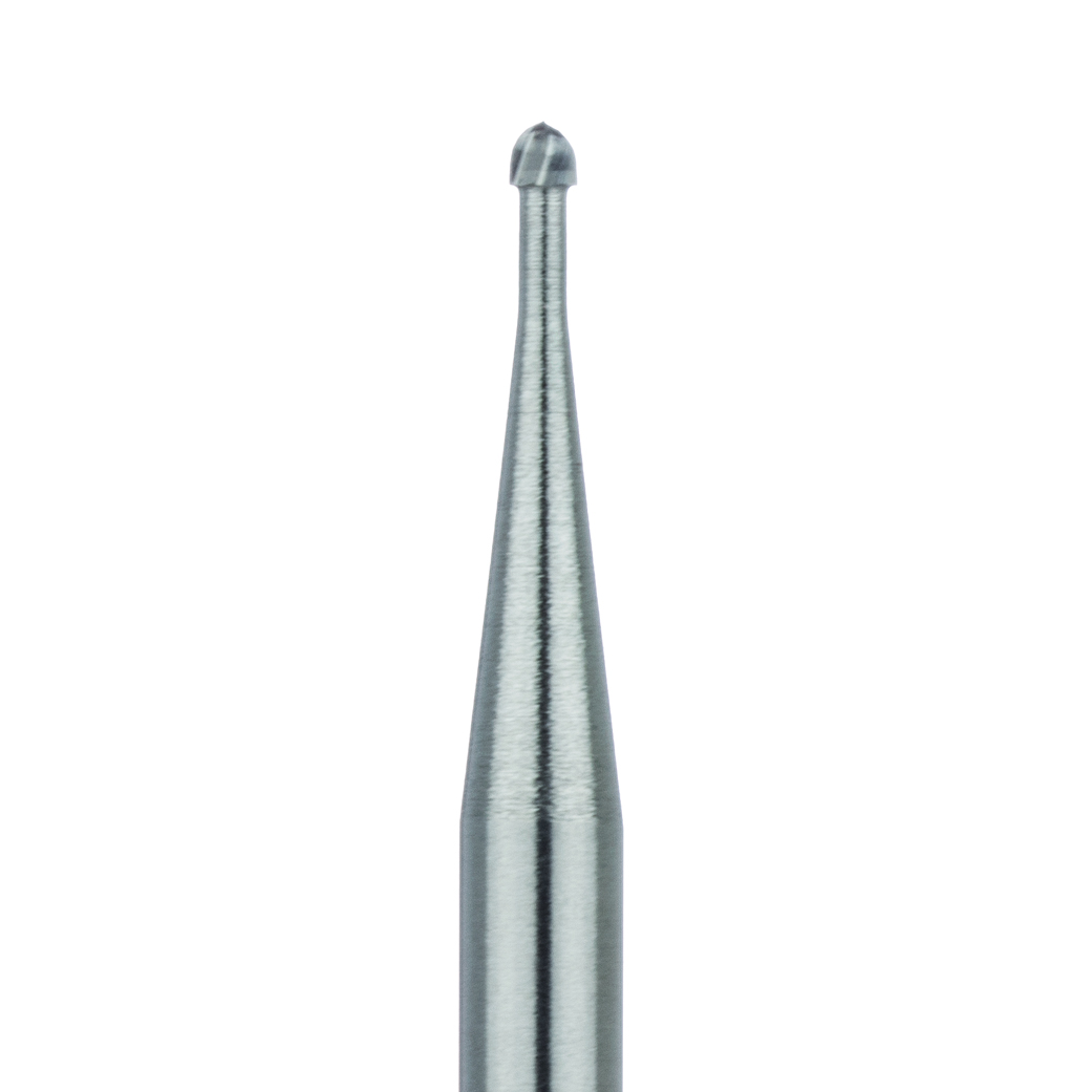 HM141F-010-RAX Surgical Round Carbide Bur, 1mm Ø, Fine, RAX