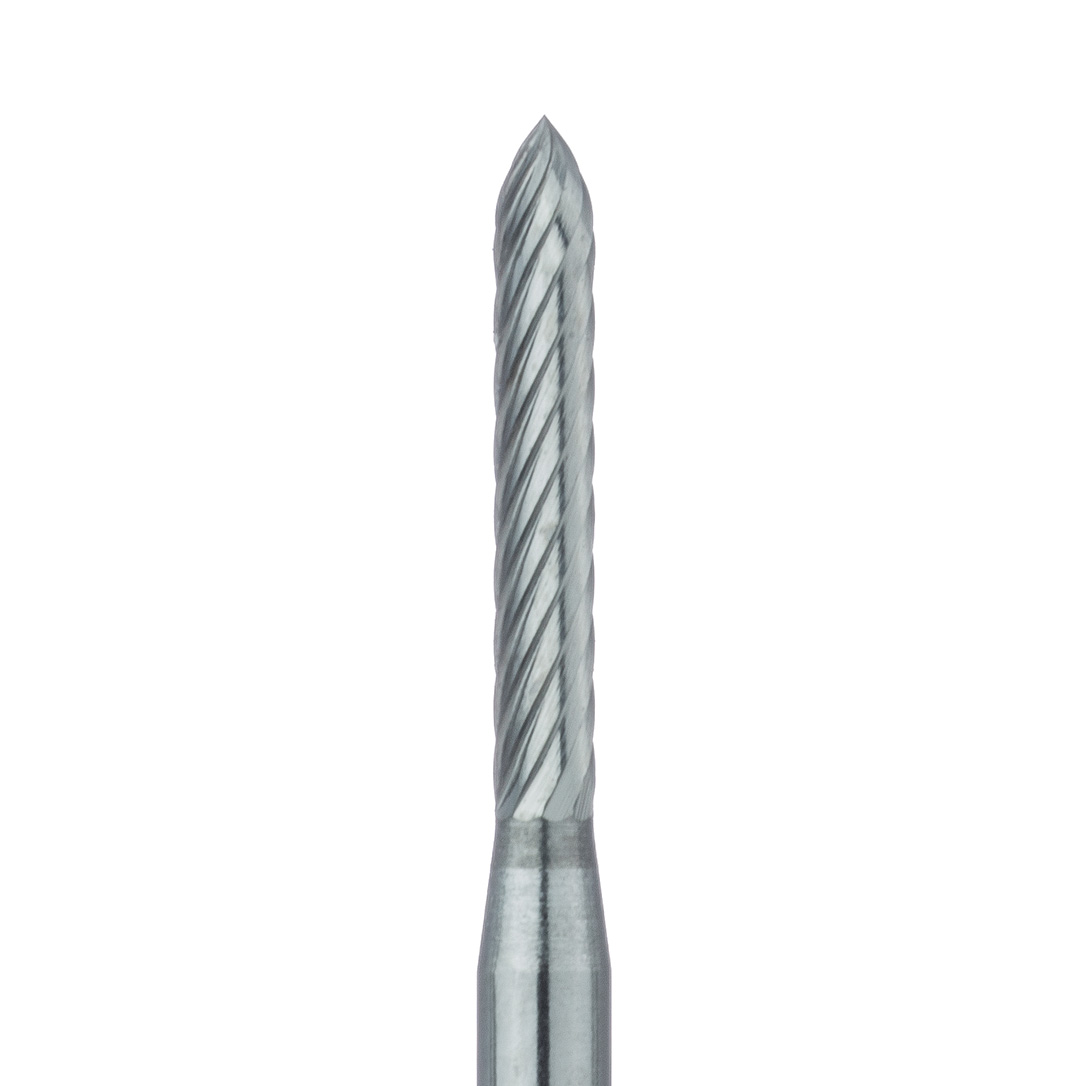 HM244-012-FG Trimming & Finishing Carbide Bur, Fine, Bevel Tip, 1.2mm Ø, FG