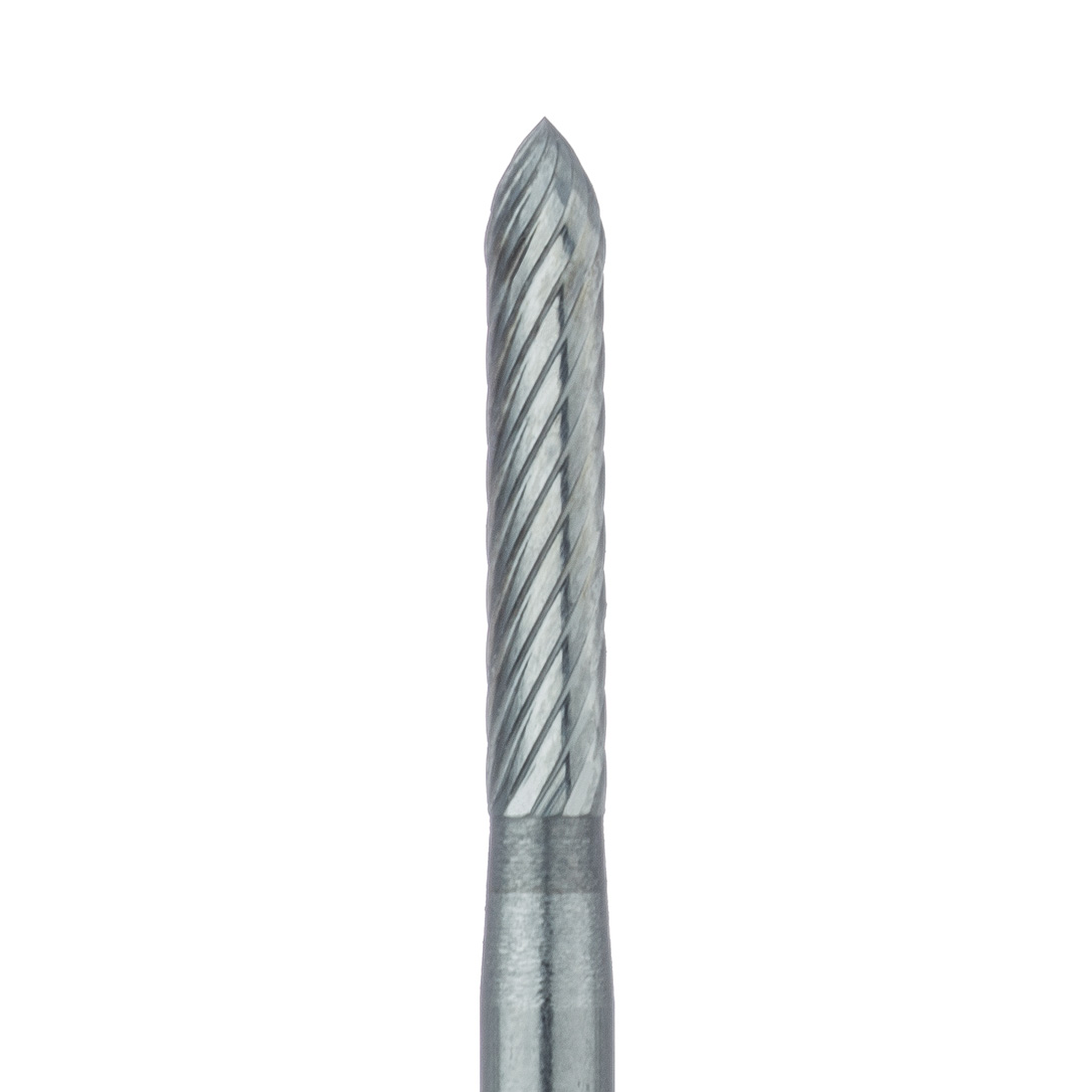 HM244-014-FG Trimming & Finishing Carbide Bur, Fine, Bevel Tip, 1.4mm Ø, FG