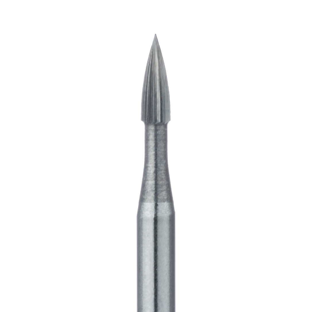 HM246-012-FG Trimming & Finishing Carbide Bur, Fine, Small Flame, US#7903, 1.2mm Ø, FG
