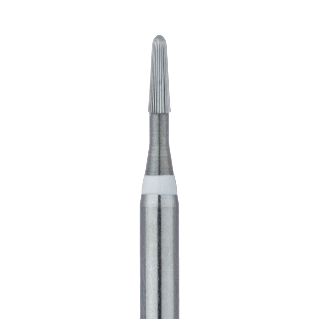 HM247U-009-FG Trimming & Finishing Carbide Bur, Ultra Fine (30 flute), Round End Taper, US#OC2U, 0.9mm Ø, FG