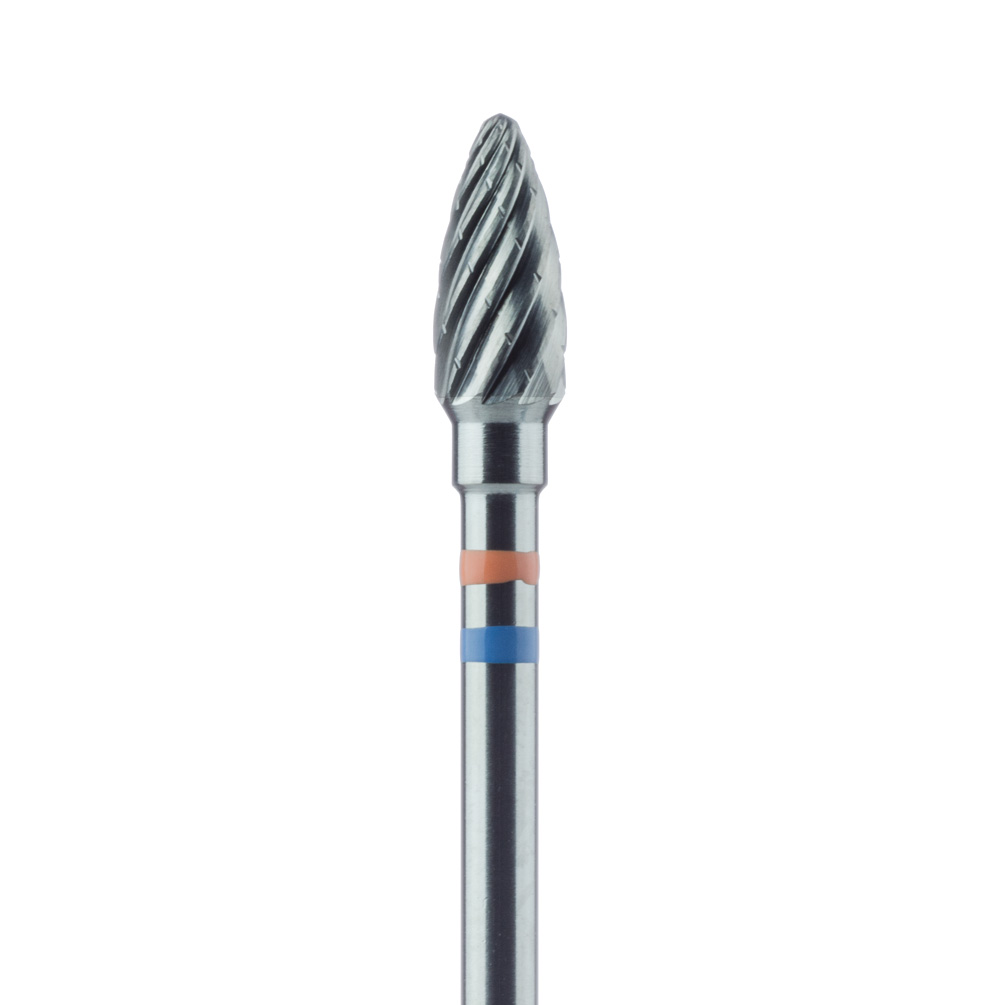 HM251FF-040-HP Laboratory Carbide Bur, Fine, Faceted toothing with Cross Cut, 4mm Ø, HP