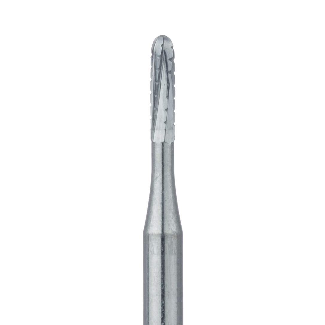 HM31R-010-FG Operative Carbide Bur, Round End Cylinder Cross Cut, US#1557, 1mm Ø, FG