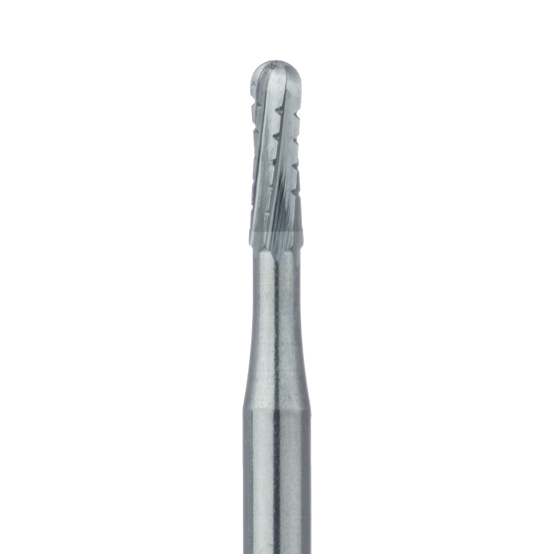 HM31R-012-FG Operative Carbide Bur, Round End Cylinder Cross Cut, US#1558, 1.2mm Ø, FG
