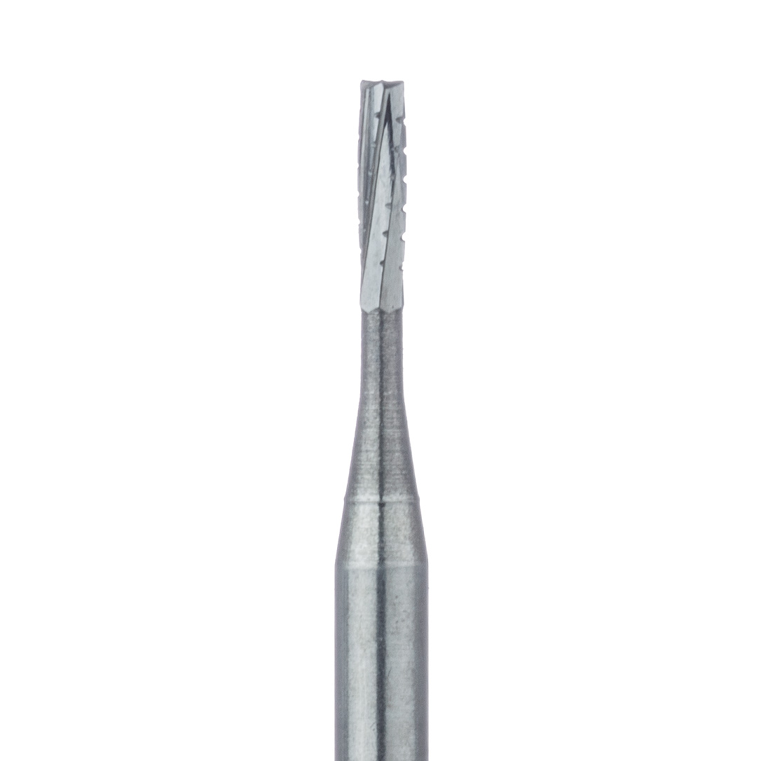 HM31S-008-FG Operative Carbide Bur, Straight Cross Cut Fissure, Super Sharp, US#S555, 0.8mm Ø, FG