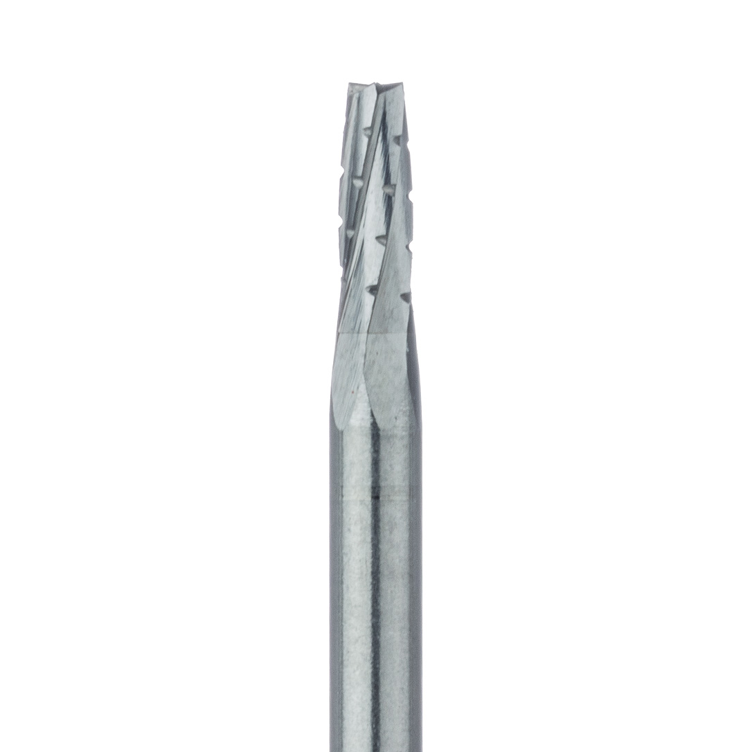 HM33-016-FG Operative Carbide Bur, Tapered Fissure Cross Cut, US#702, 1.6mm Ø, FG