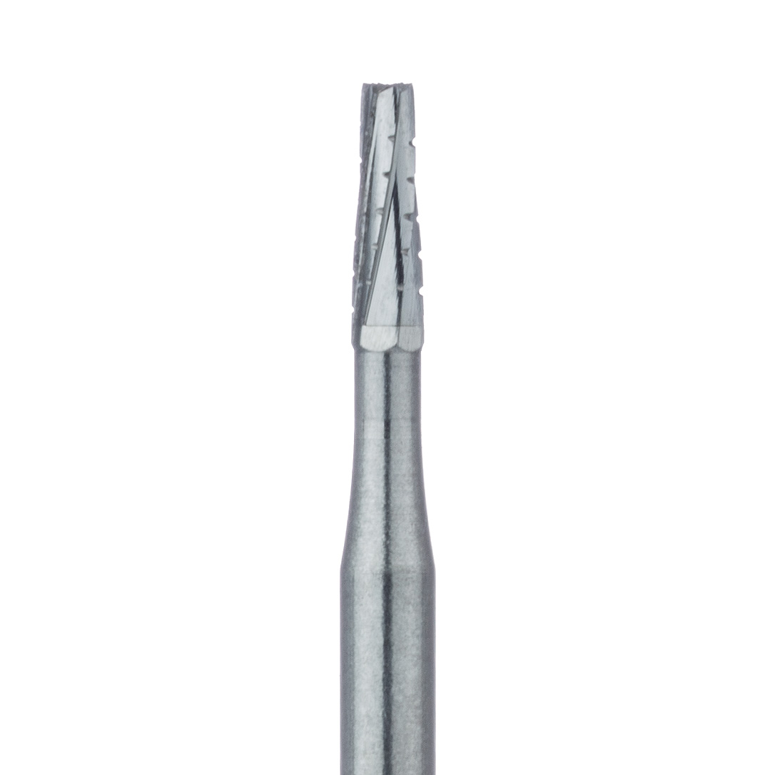 HM33-012-SU Operative Carbide Bur, Tapered Fissure Cross Cut, US#701, 1.2mm Ø, SU