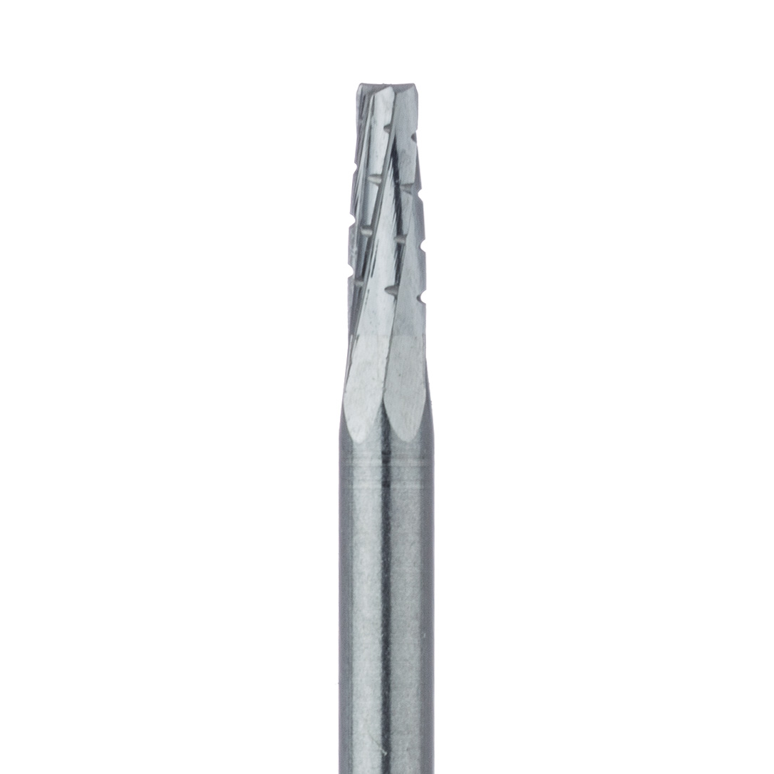 HM33-016-SU Operative Carbide Bur, Tapered Fissure Cross Cut, US#702, 1.6mm Ø, SU