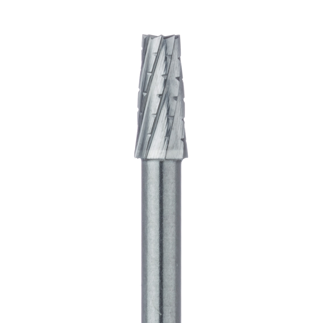 HM33-021-SU Operative Carbide Bur, Tapered Fissure Cross Cut, US#703, 2.1mm Ø, SU