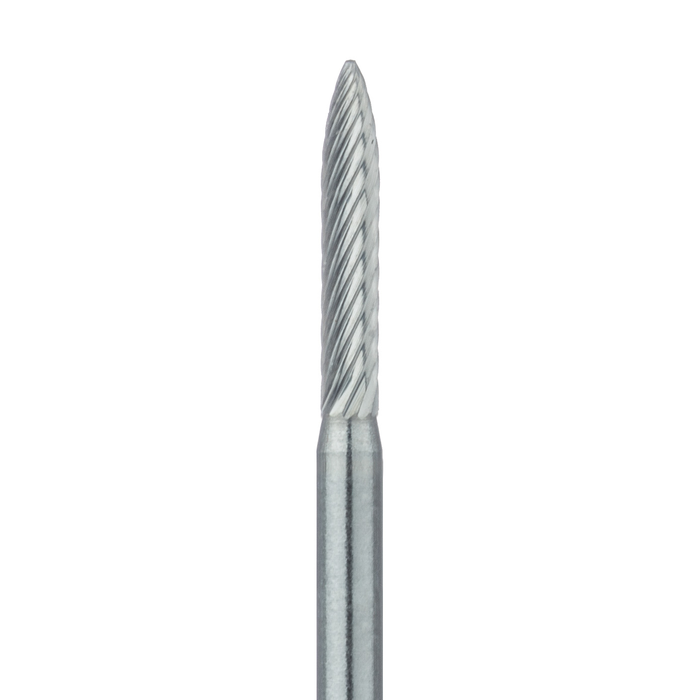 HM48L-014-SU Trimming & Finishing Carbide Bur, Fine, Flame, 1.4mm Ø, SU (FGXXL)