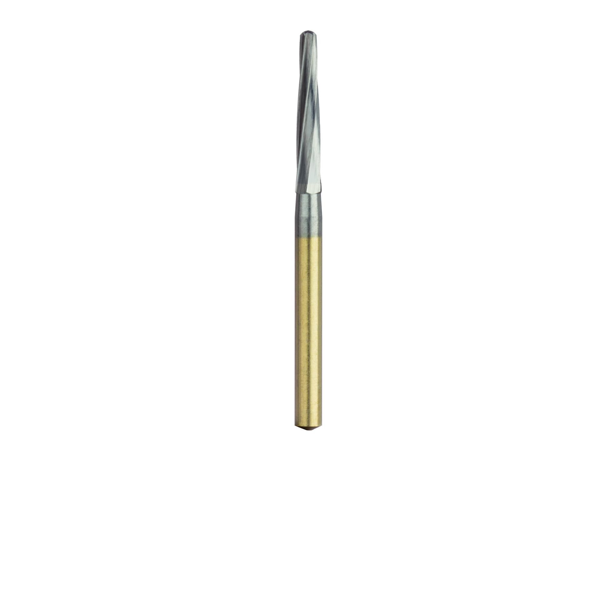 HMG152-016-FGL Surgical Carbide Bur, Round End Taper, Surgical Cutter, Gold Plated, 1.6mm Ø, FGL