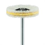 130-220-HP Polisher, White, Brush, Goat Hair, With Leather, 3-ply, 22mm Ø, HP
