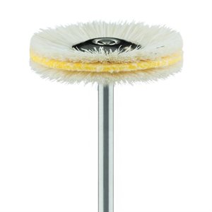 130-220-HP Polisher, Brush, Goat hair, White with Leather, 3-ply, 22mm Ø, HP