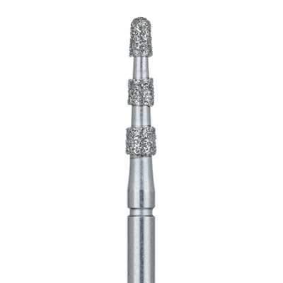 834W-018-FG Christmas Tree Diamond Bur, Depth Limiting, 1.4mm / 1.6mm / 1.8mm, FG
