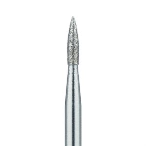 861S-016-HP Flame Diamond Bur, Sintered, 1.6mm Ø, Medium, HP