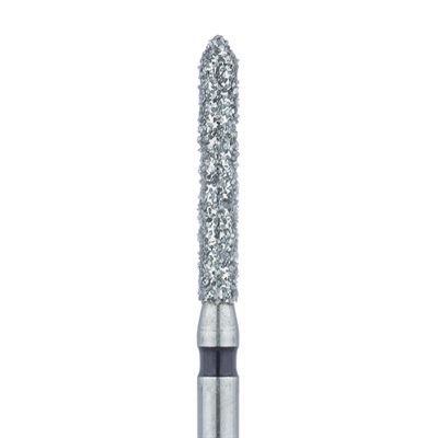 886H-016-FG Long Pointed Tip Cylinder Diamond Bur, 1.6mm Ø, Super Coarse, FG