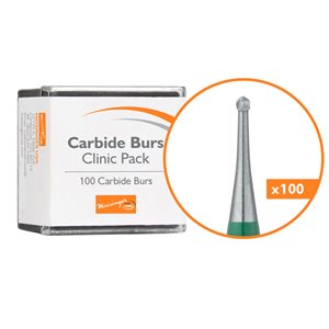 C0002SRAL Operative Carbide Bur, Clinic Pack, 100pcs, Round, Super Sharp, US#2S, RAL