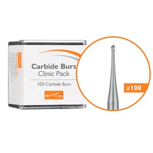 C0012FG Operative Carbide Bur, Clinic Pack, 100pcs, Round, US#1 / 2, FG