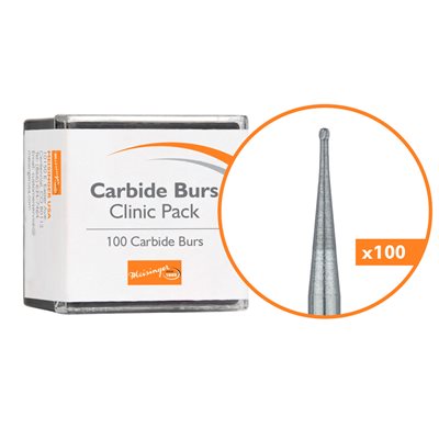 C0014FG Operative Carbide Bur, Clinic Pack, 100pcs Round US#1 / 4, FG