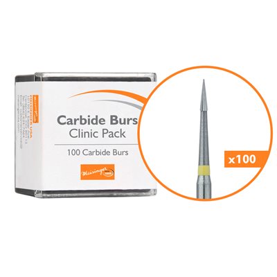 C0132FFG Trimming & Finishing Carbide Bur, Clinic Pack, 100 pcs Point Extra Fine US#ET3F FG